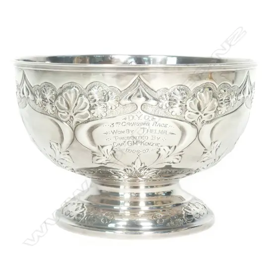 An Auckland historic Edwardian silver rose bowl