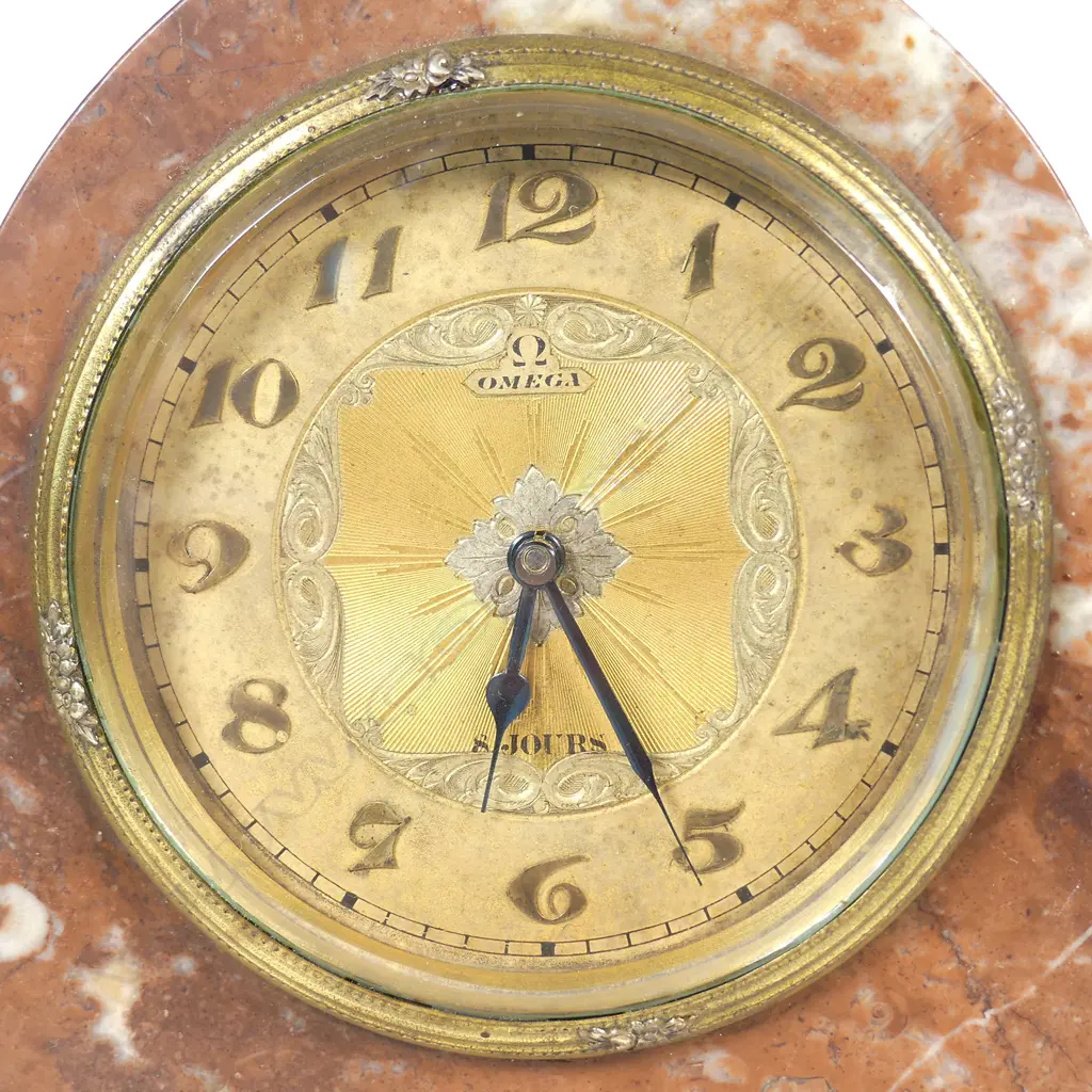 An early 20thC Omega marble lancet clock Image 1++