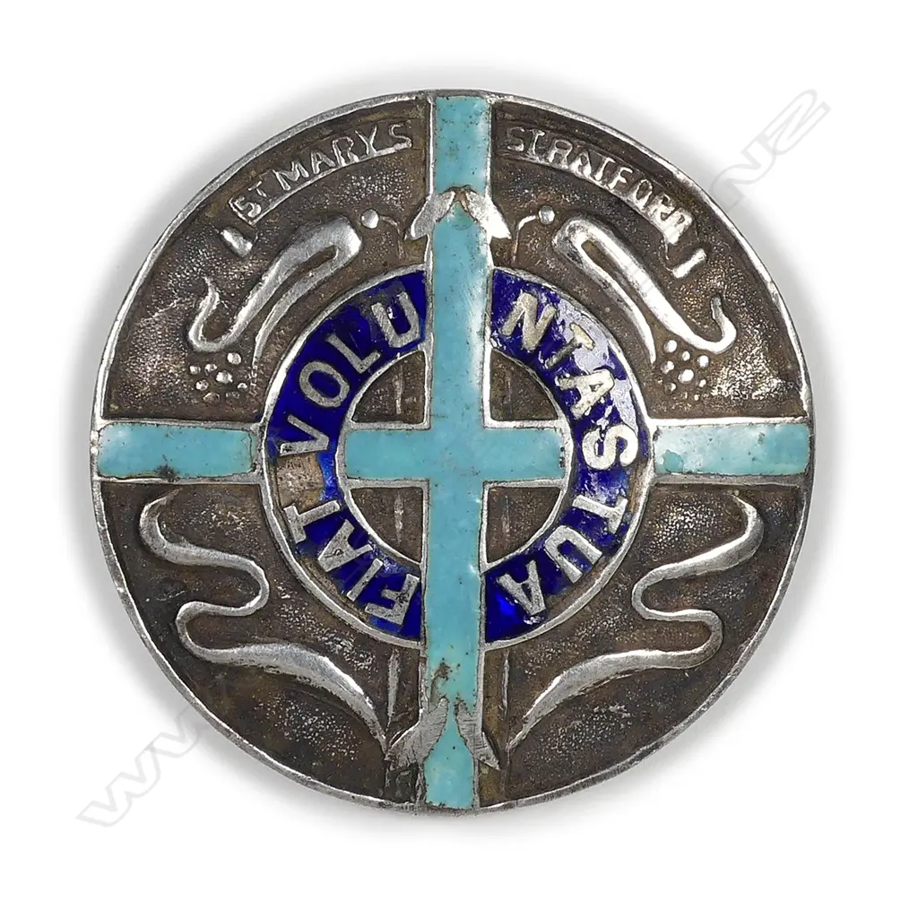 An early 20thC New Zealand silver and enamel school badge by Alf Skeates Image 1++