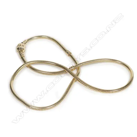 A 14ct gold Pandora necklace