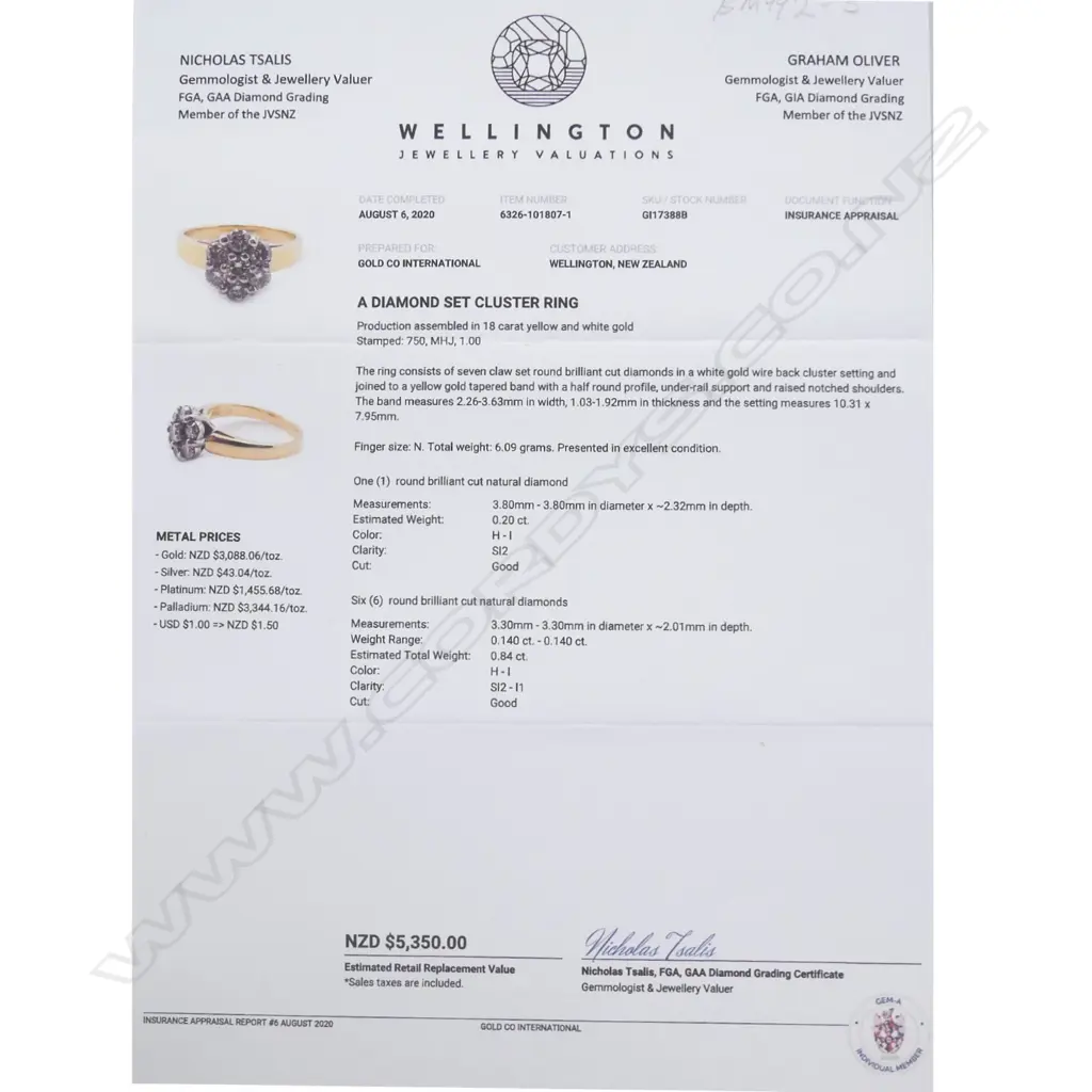 A vintage 18ct diamond cluster ring Image 1++