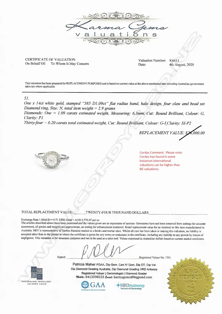 A 14ct white gold and diamond halo ring Image 1++