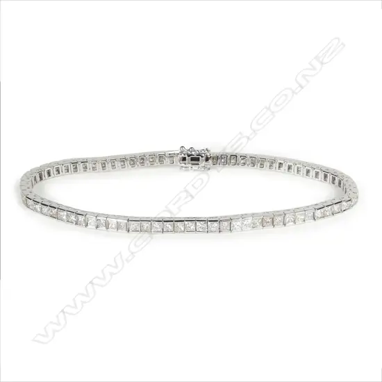 A 18ct. white gold and diamond tennis bracelet