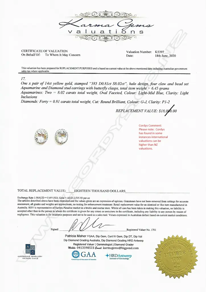 A pair of 14ct gold aquamarine and diamond halo earrings Image 1++