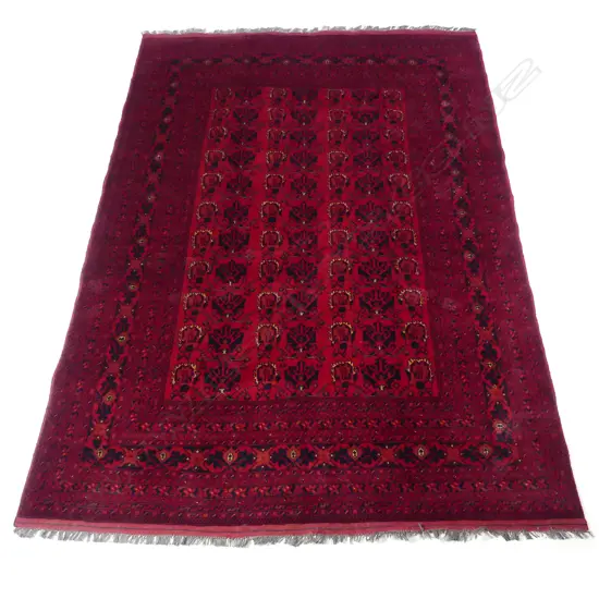 An Afghan Andkhoi hand knotted carpet