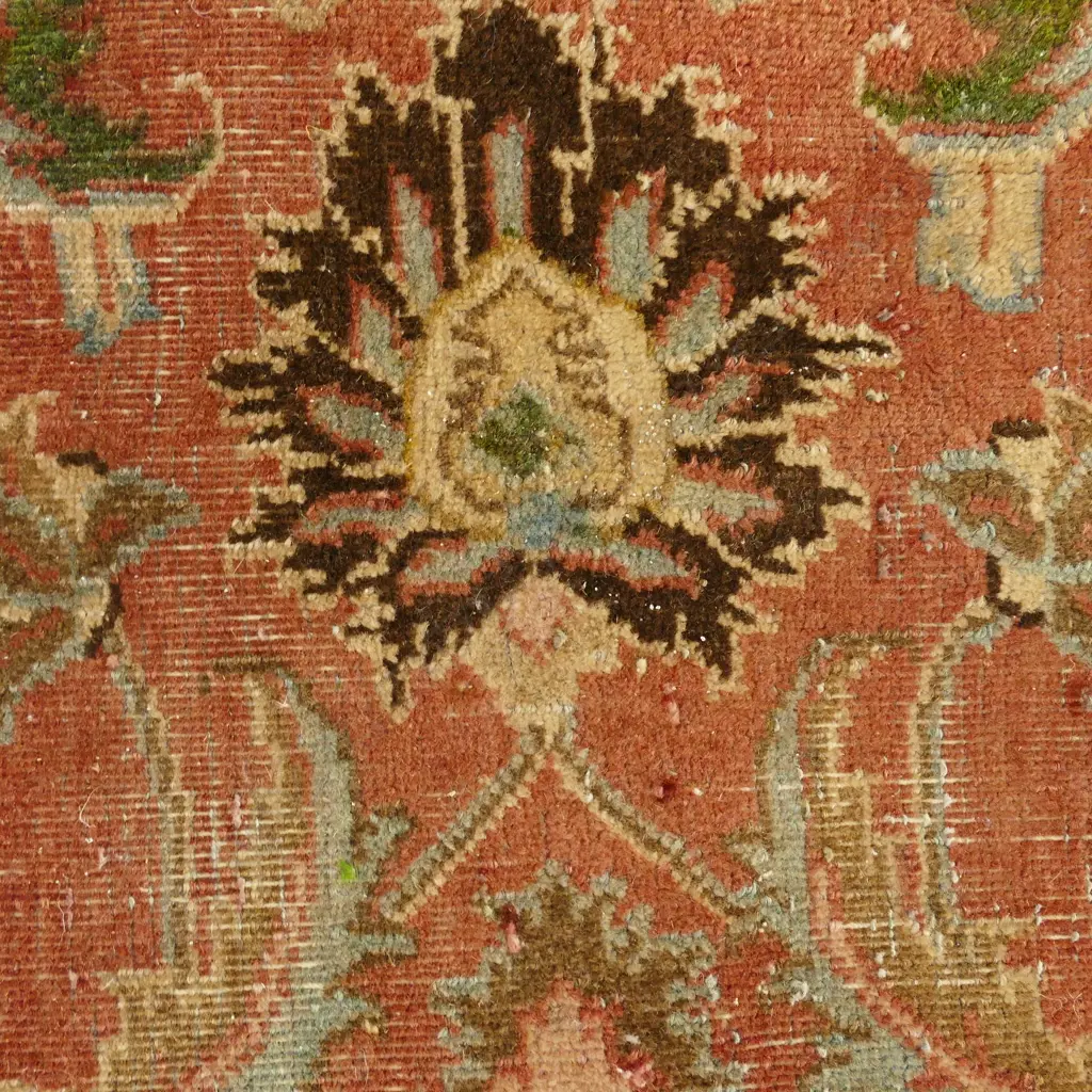 A very large antique Persian Kashan hand knotted carpet Image 1++