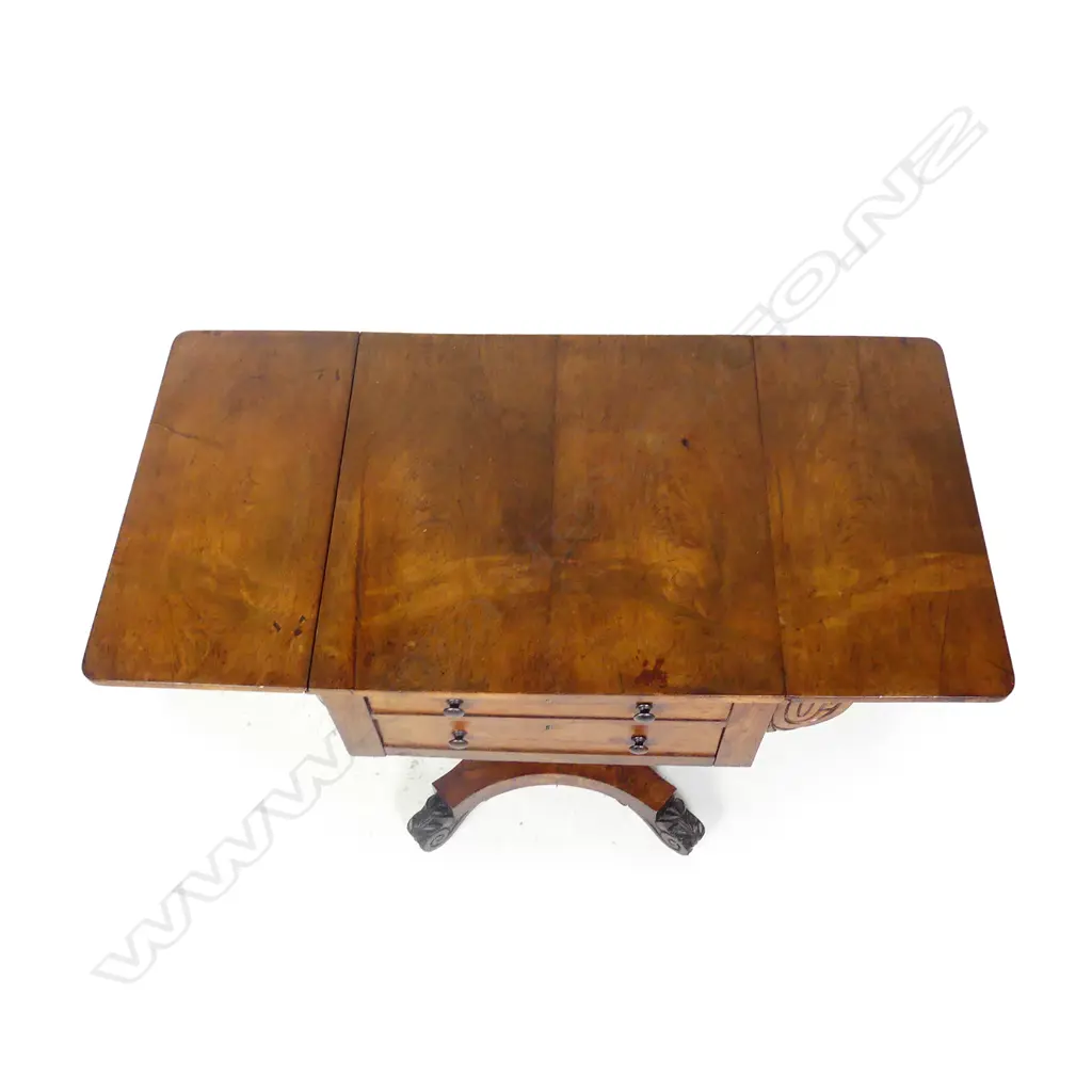 A Regency mahogany dropside worktable Image 1++