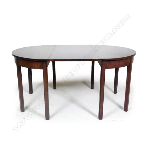 A George III mahogany D-end dining table