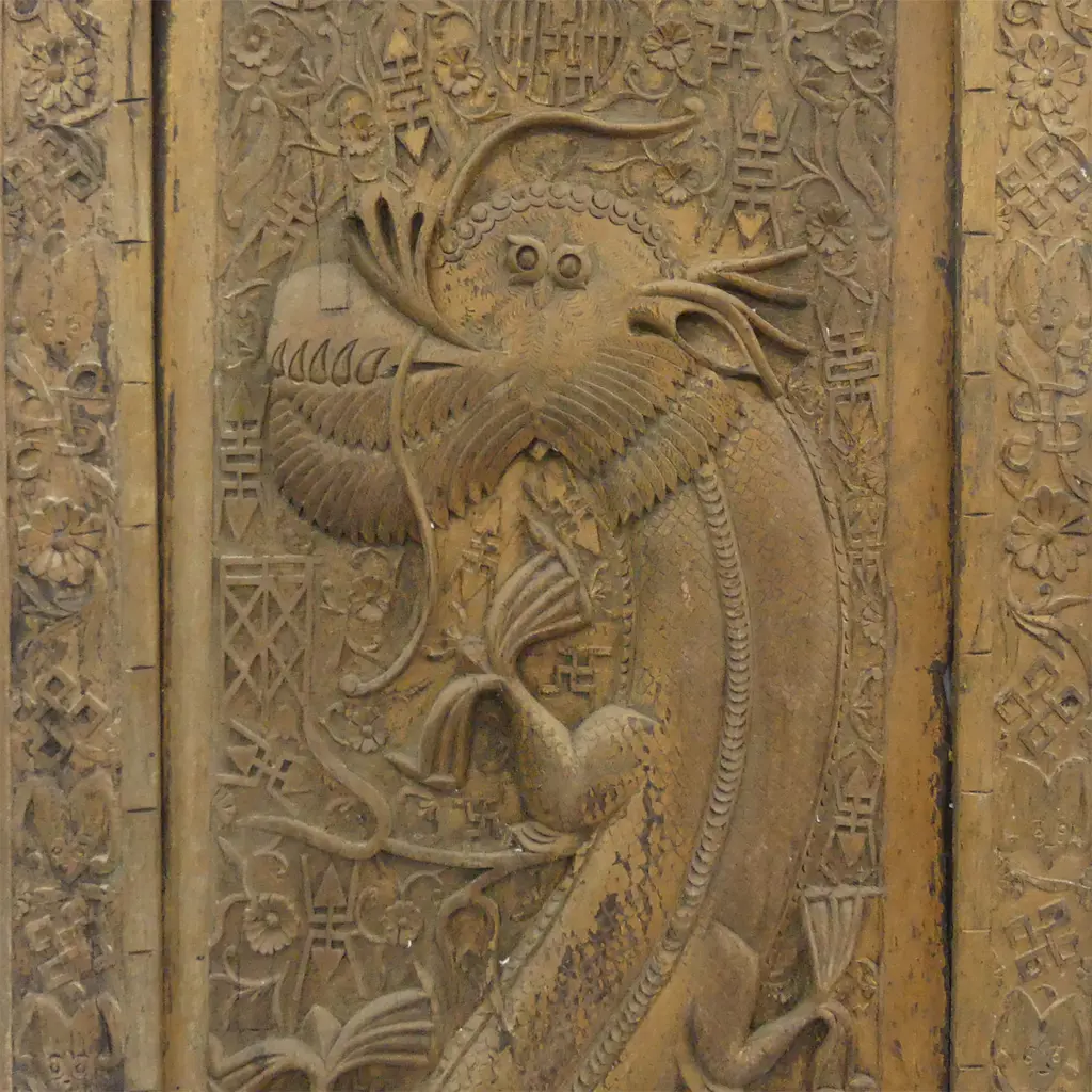 A vintage Chinese wood panel Image 1++