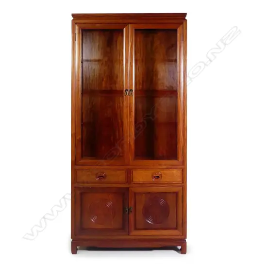 A Chinese rosewood display cabinet
