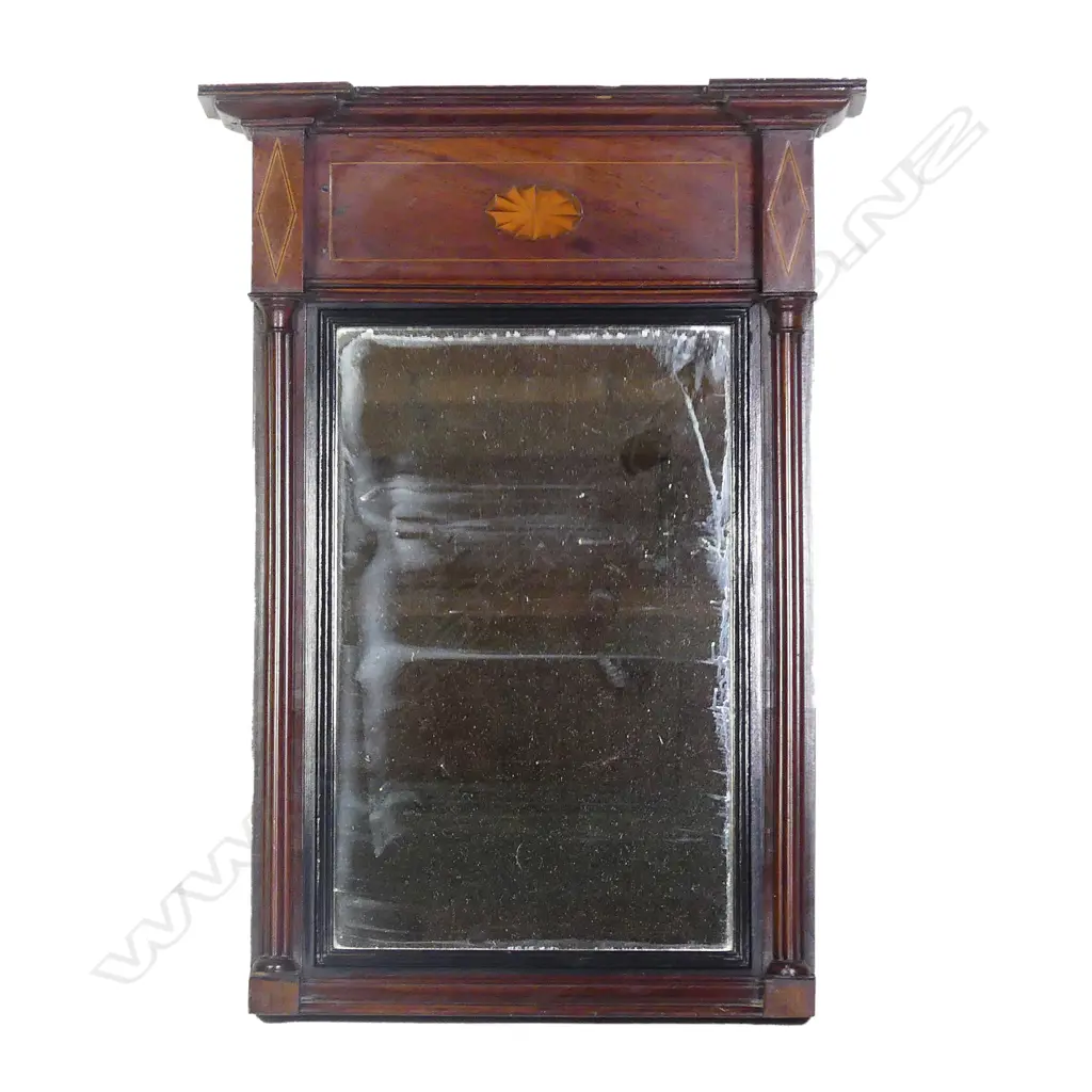 A George III Sheraton small wall mirror Image 1++