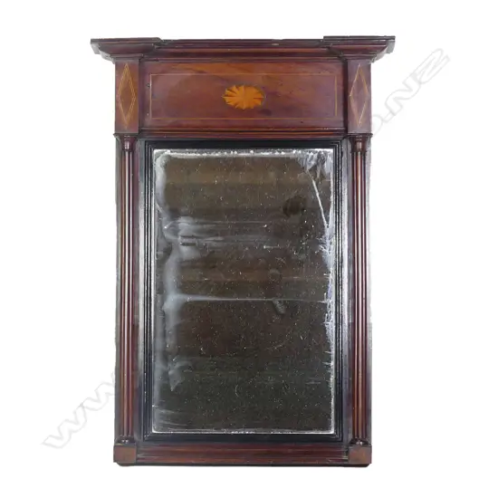 A George III Sheraton small wall mirror