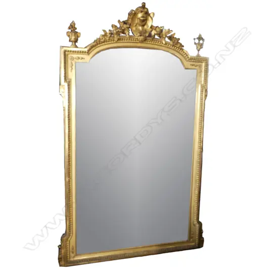 An impressive 19thC overmantel mirror