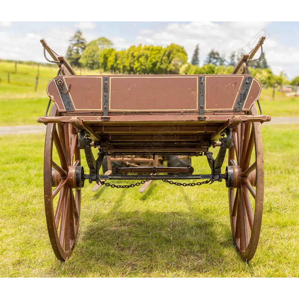 Wooden brown tipping Spring cart, Image 1++