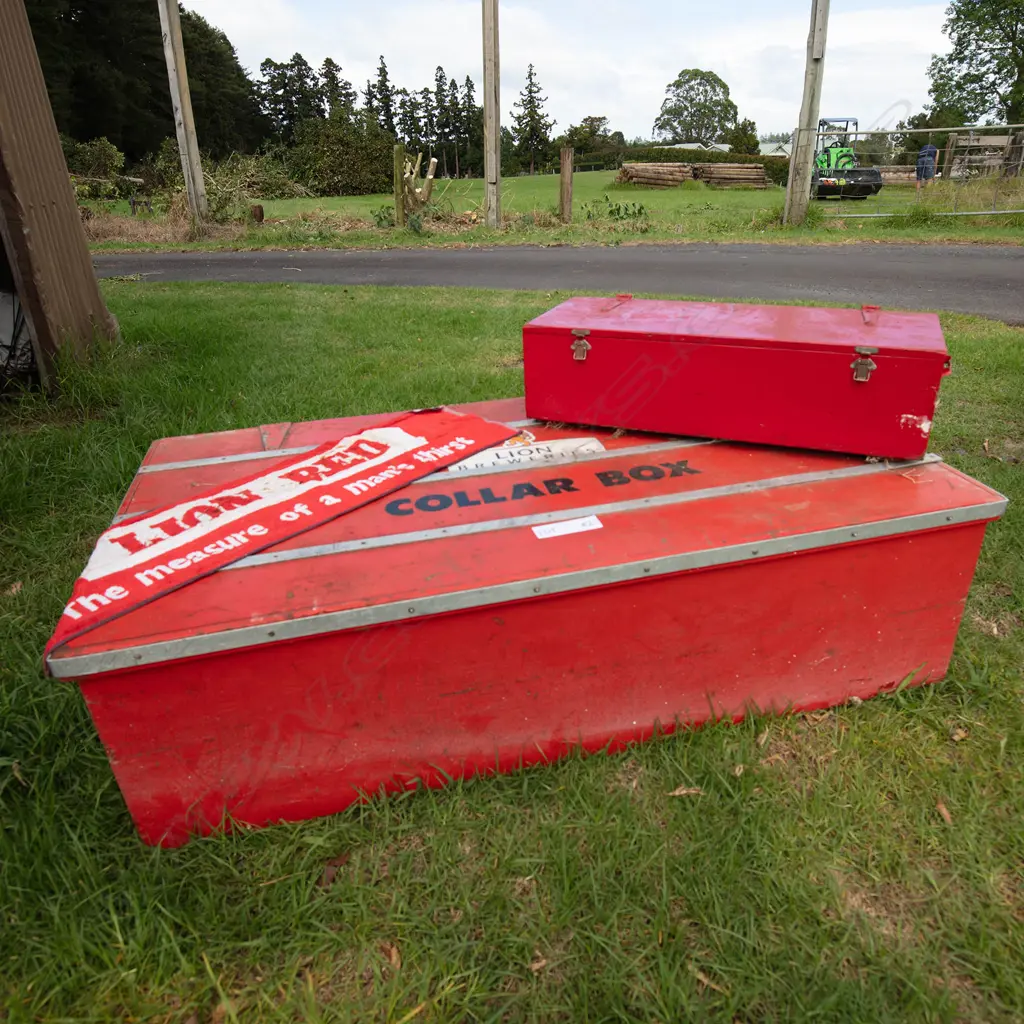 Large and small Lion Brewery harness boxes, Image 1++
