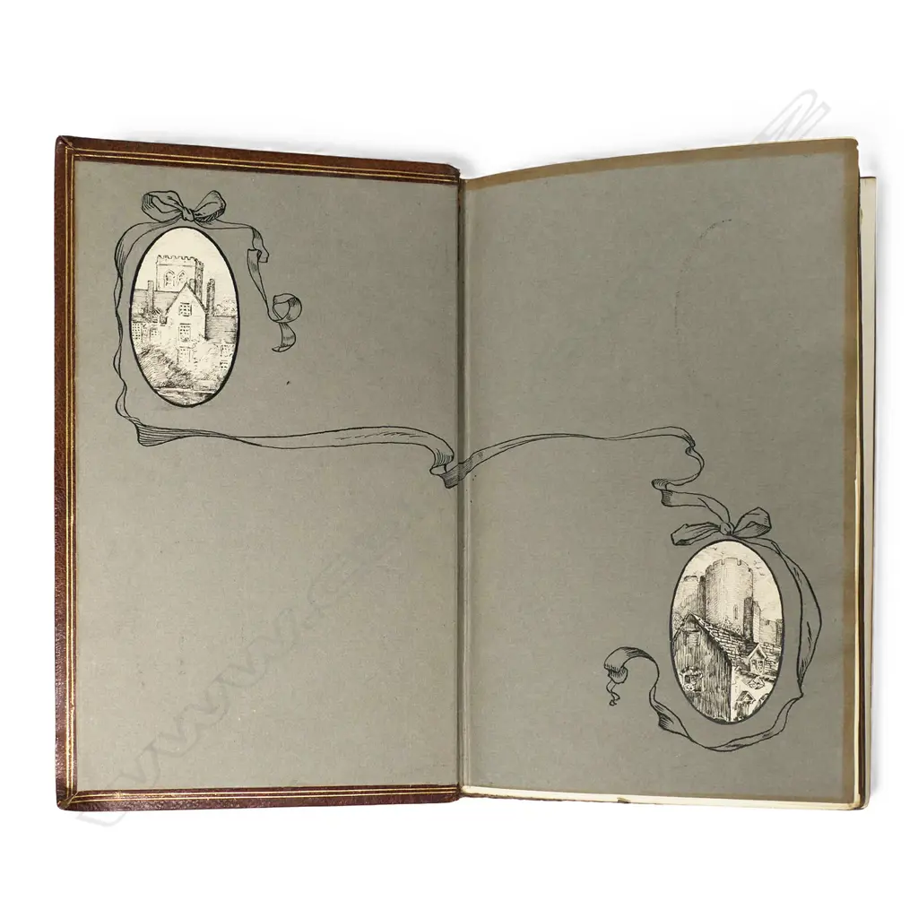 1896 decorated leather bound hand illustrated and written book 'Ye Olde Alphabet of Shrewsbury', Image 1++