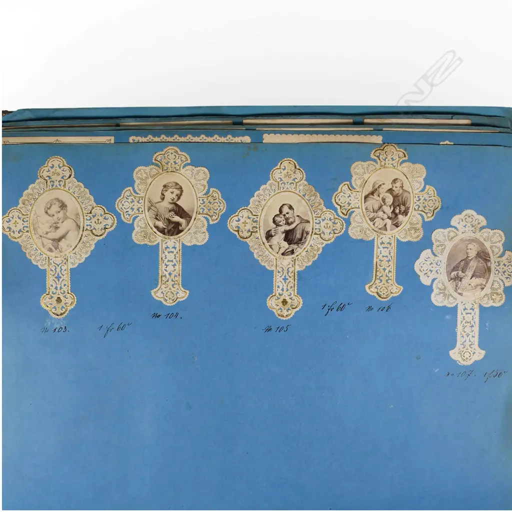 An album of 19thC French holy cards, Image 1++
