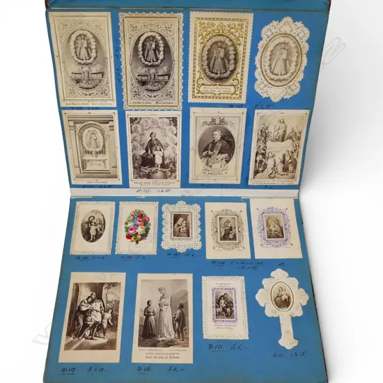 An album of 19thC French holy cards,