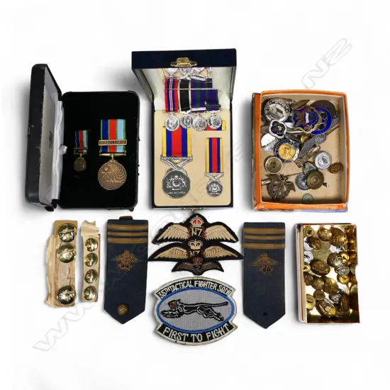 A collection of medals badges and ephemera pertaining to Sqn. Leader Roger I.F. Garrett 72285,