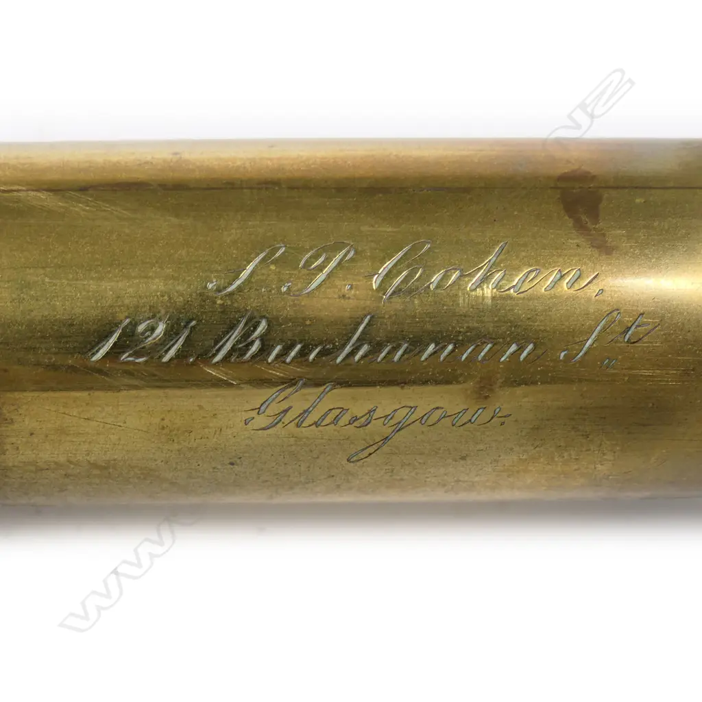 A c.1900 S.P. Cohen Glasgow brass pocket telescope, Image 1++