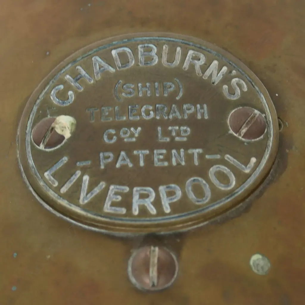 Antique Chadburn's of Liverpool ship's brass telegraph on stand, Image 1++