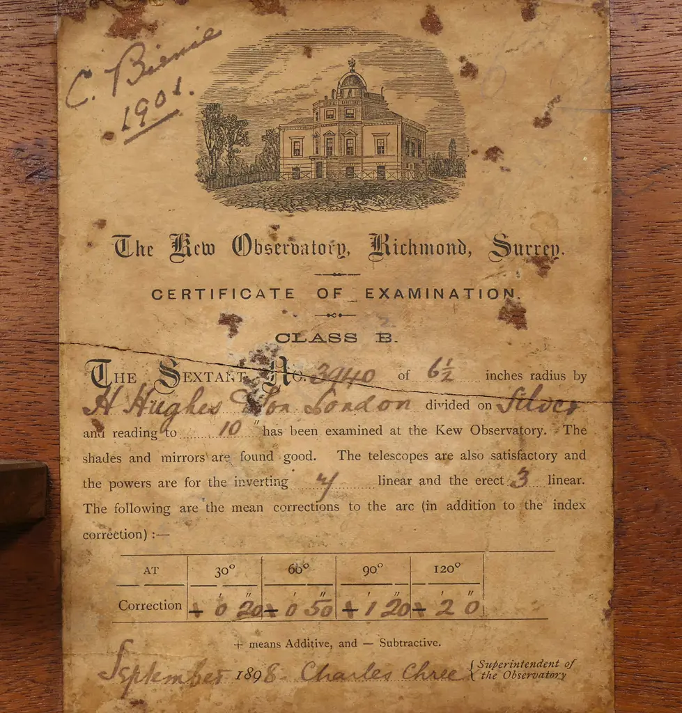 A Victorian brass sextant by Henry b Hughes and Sons, Image 1++