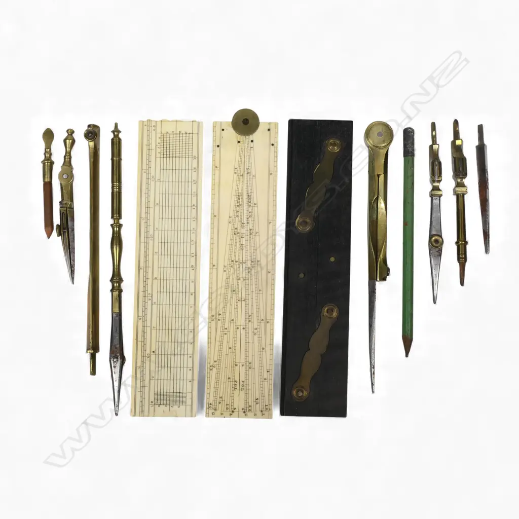 An Early 19thC shagreen cased drawing instrument set, Image 1++