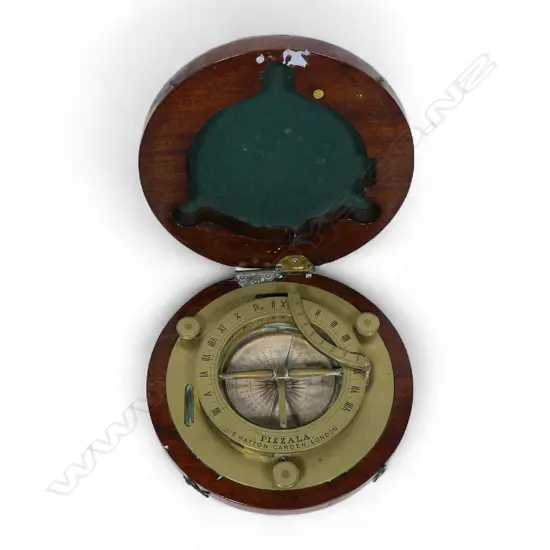 An 18th/19thC equinoctial sun dial by Pizzala of 19 Hatton Gardens London,