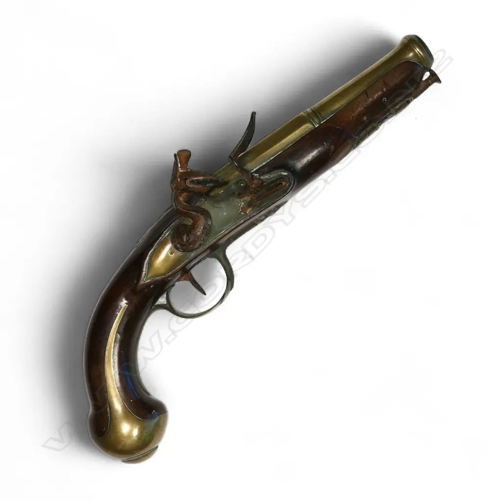 An 18thC flintlock pistol, Image 1++