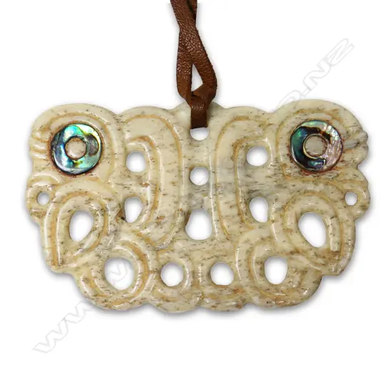 David Tuart carved whalebone pekapeka