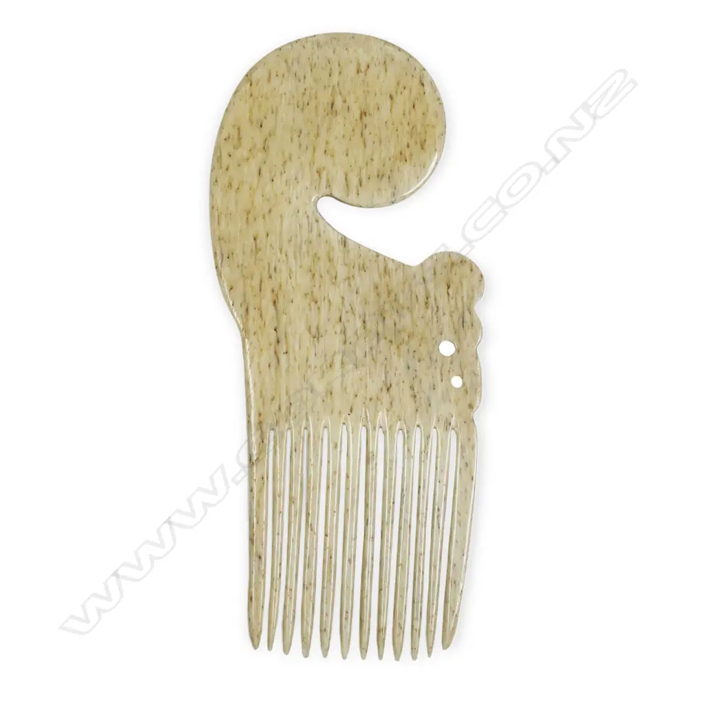 David Tuart carved solid whalebone heru comb Image 1++
