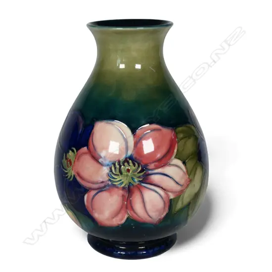 A large Walter Moorcroft dahlia decorated large vase,