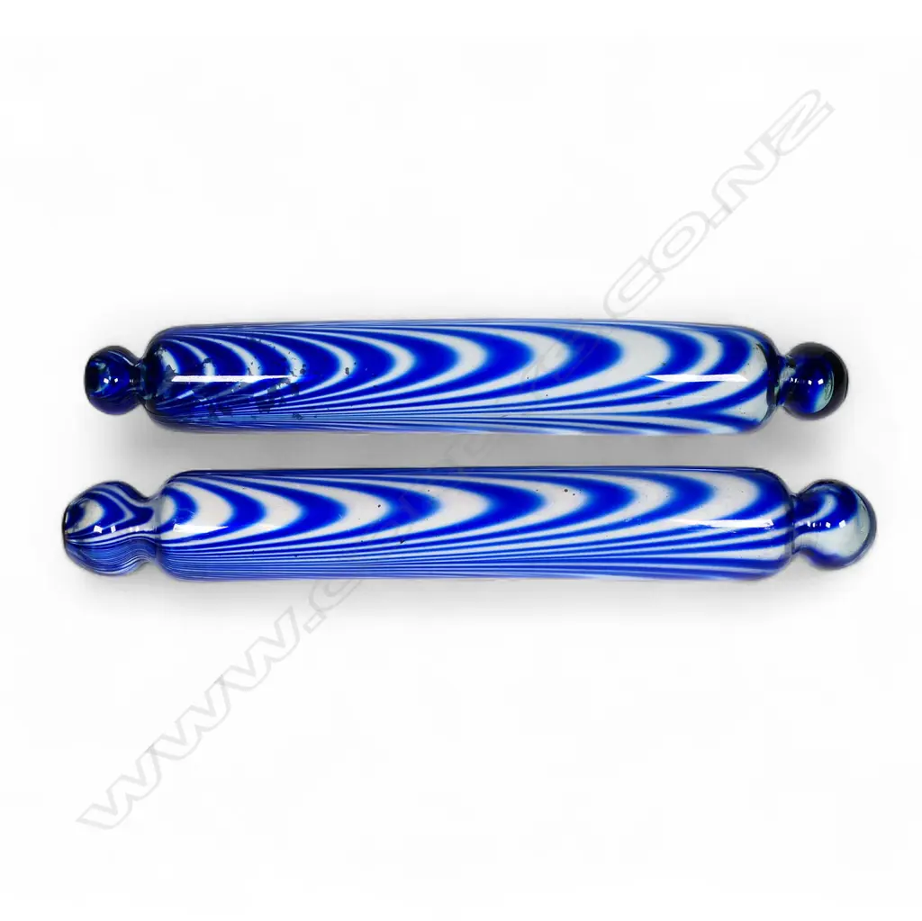 Two Victorian glass rolling pins, Image 1++