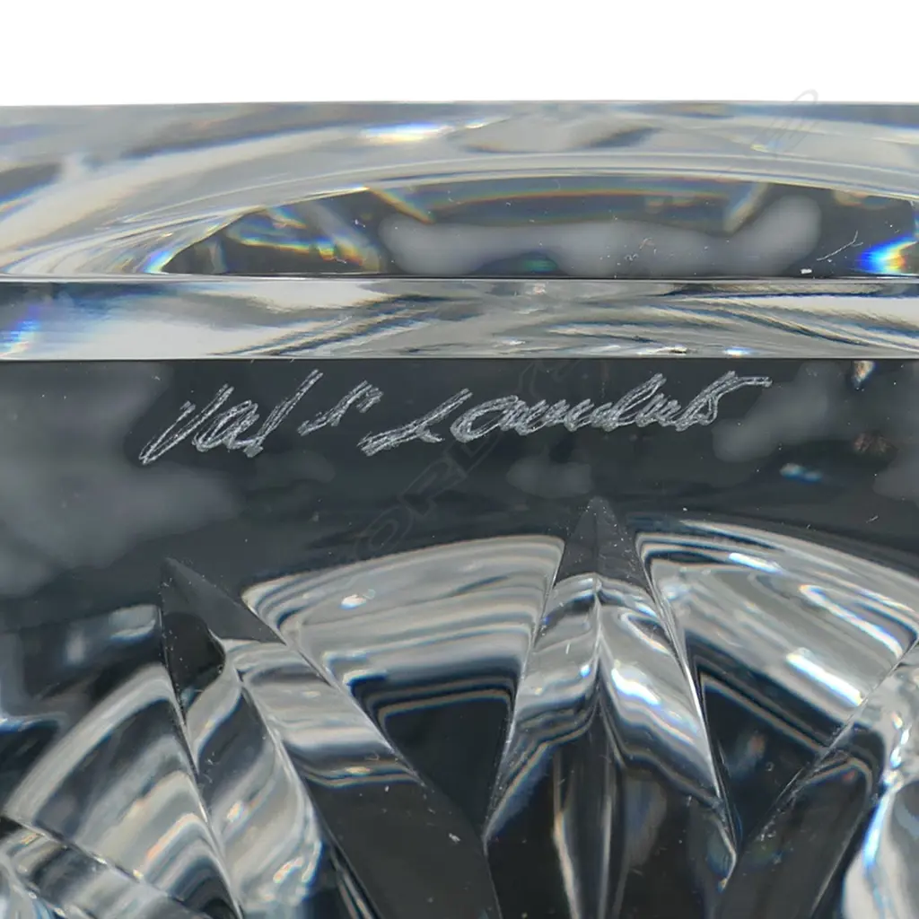 A heavy and impressive Val St. Lambert crystal vase, Image 1++