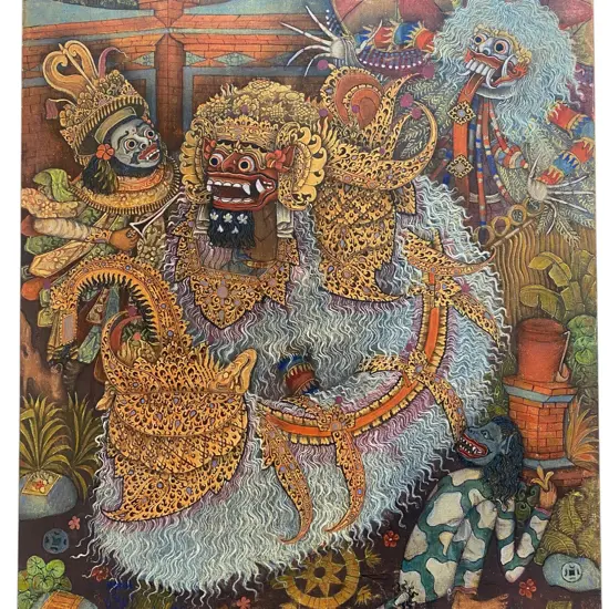 Anak Agung Gede Sorbrat (1911-1992) 'Masked Balinese Dancers,