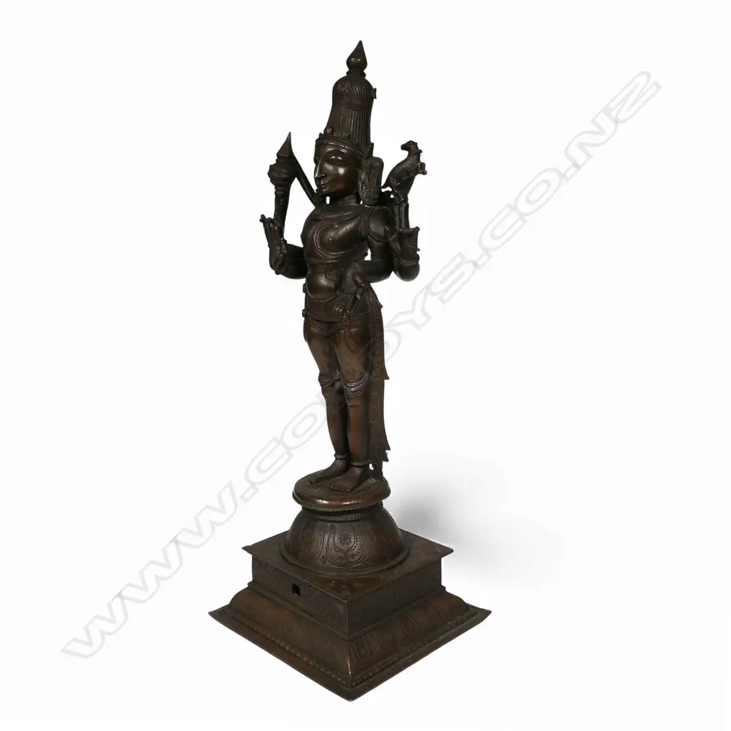A 19thC Indian bronze standing Krishna, Image 1++