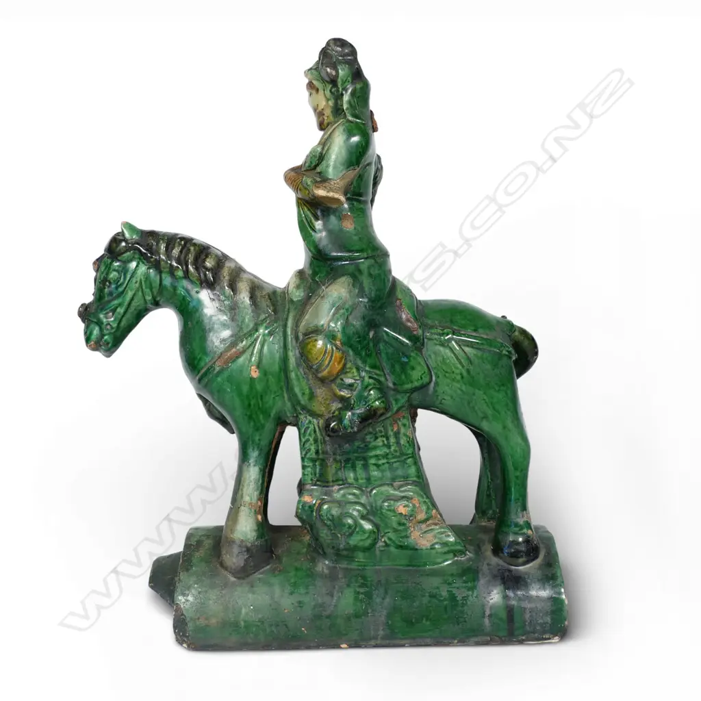 An antique Chinese sancai glazed Ming style roof tile, Image 1++