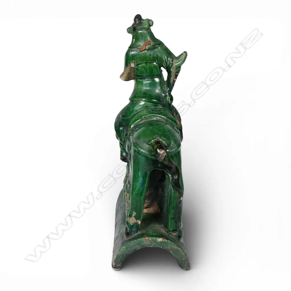 An antique Chinese sancai glazed Ming style roof tile, Image 1++