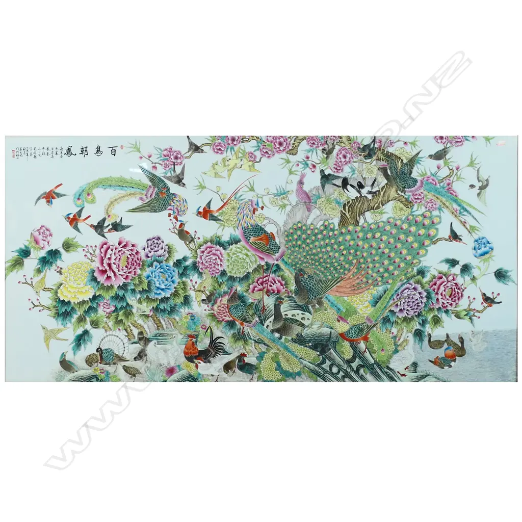 A very large and impressive Chinese famille rose porcelain room screen, Image 1++