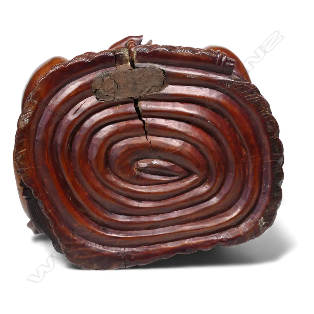 A 19thC heavy hardwood Chinese Laughing Buddha, Image 1++