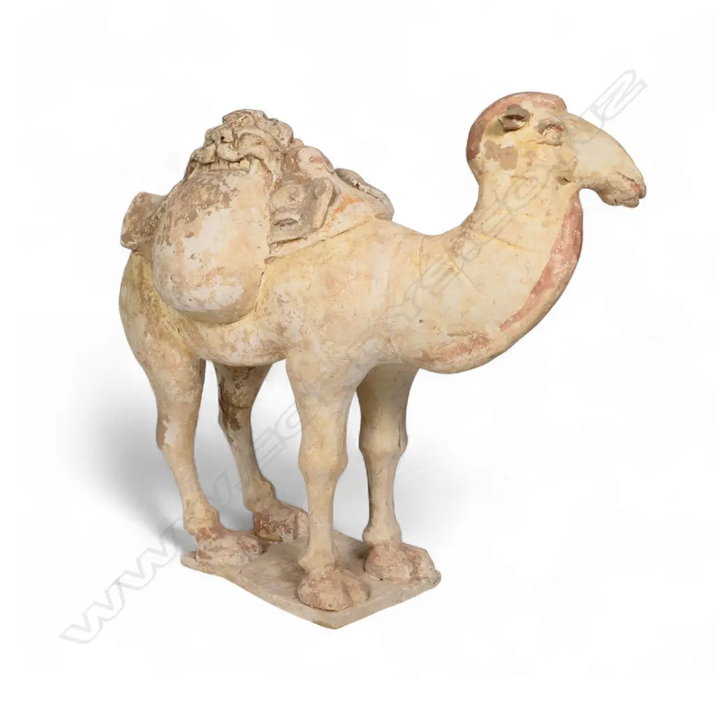 A reputedly Han Dynasty pottery horse and rider, Image 1++