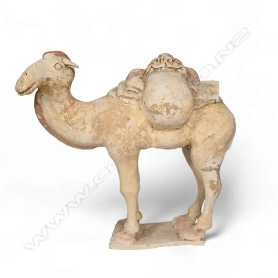 A reputedly Tang Dynasty pottery camel,