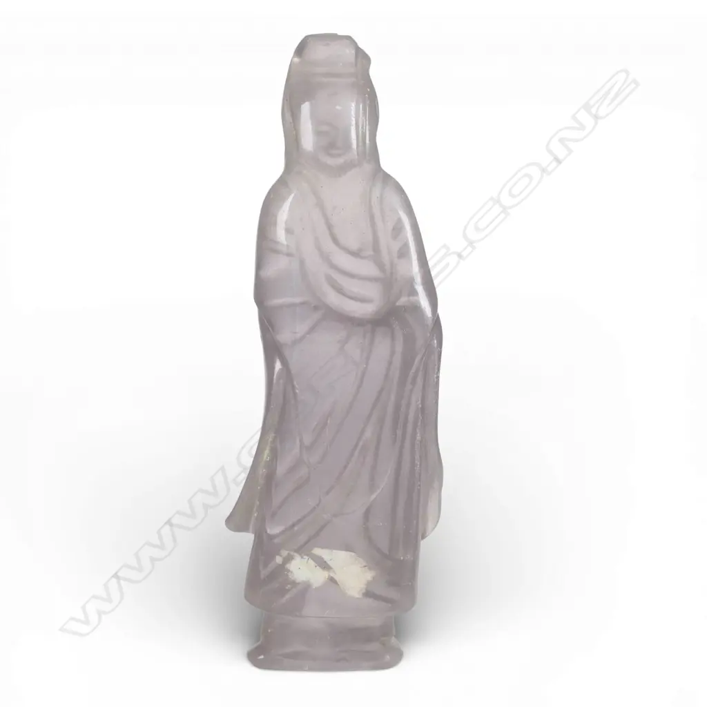 A 19thC rock crystal figure of Guanyin, Image 1++