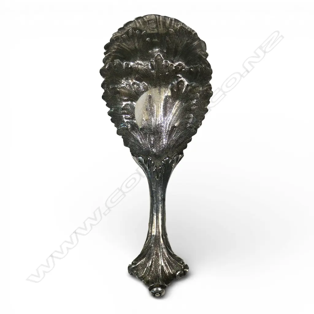 A Victorian silver fancy heavy cast caddy spoon, Image 1++