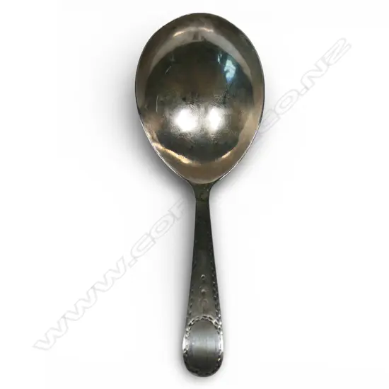 A George III silver bright cut caddy spoon,