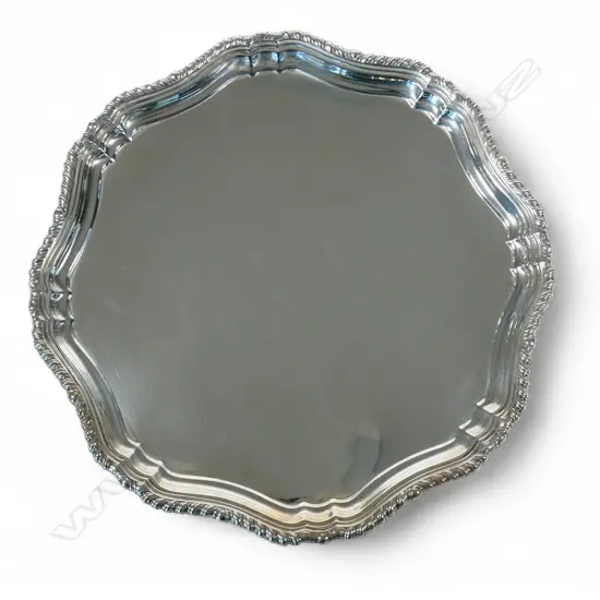 A mid-century sterling silver salver,