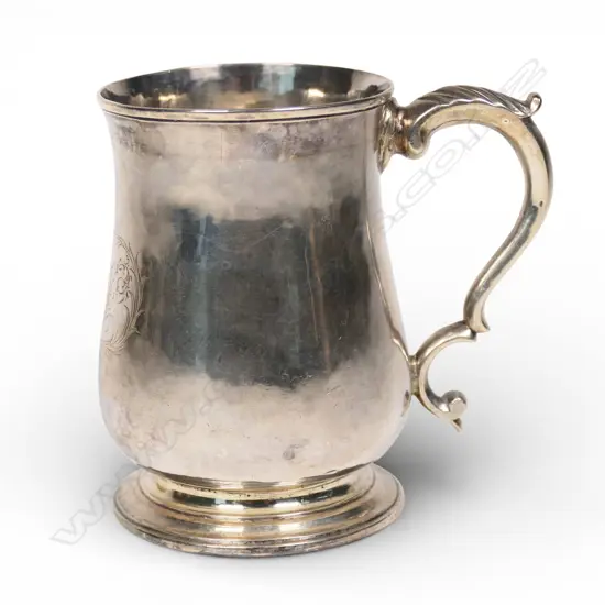 A late George III silver mug,
