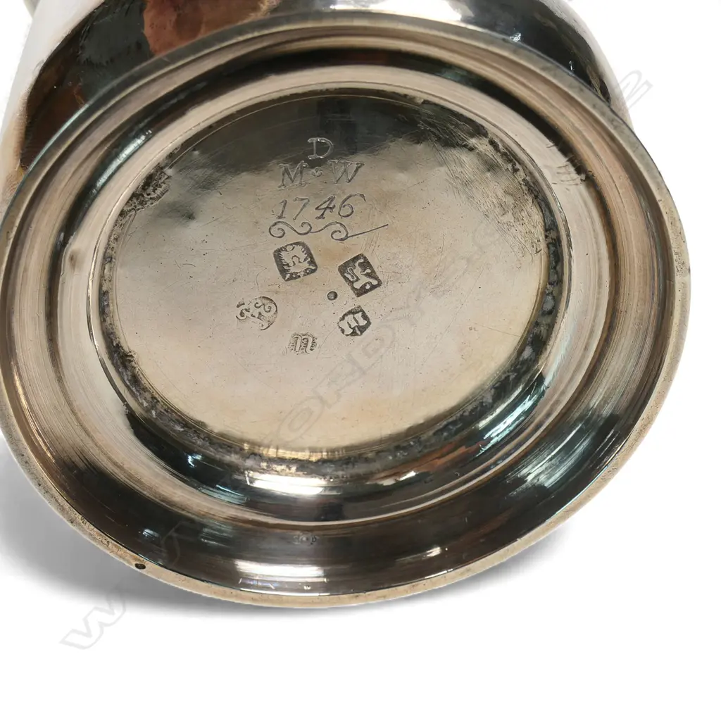 George II silver baluster tankard, Image 1++