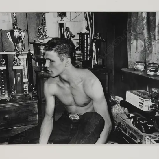 Bruce Weber (1946-) ‘Andy Minsker and trophies’,