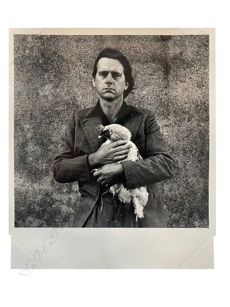 Peter Peryer (1941-2018) ‘Self-portrait with rooster’, Image 1++
